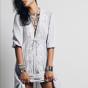 Free People Fable Dress in Dove Grey