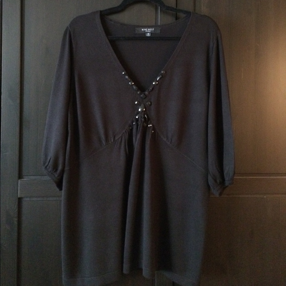 Beaded Tunic Sweater