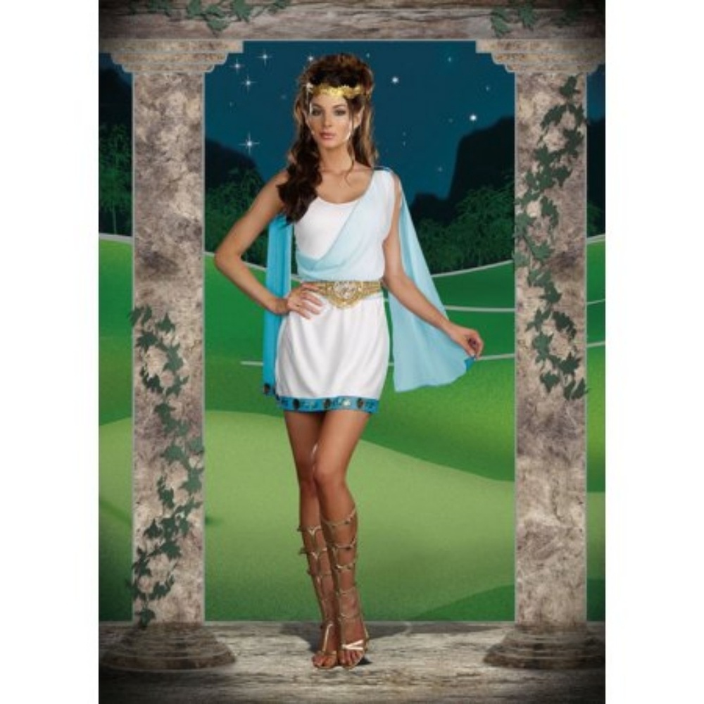Dreamgirl Greek goddess Halloween costume w/shoes