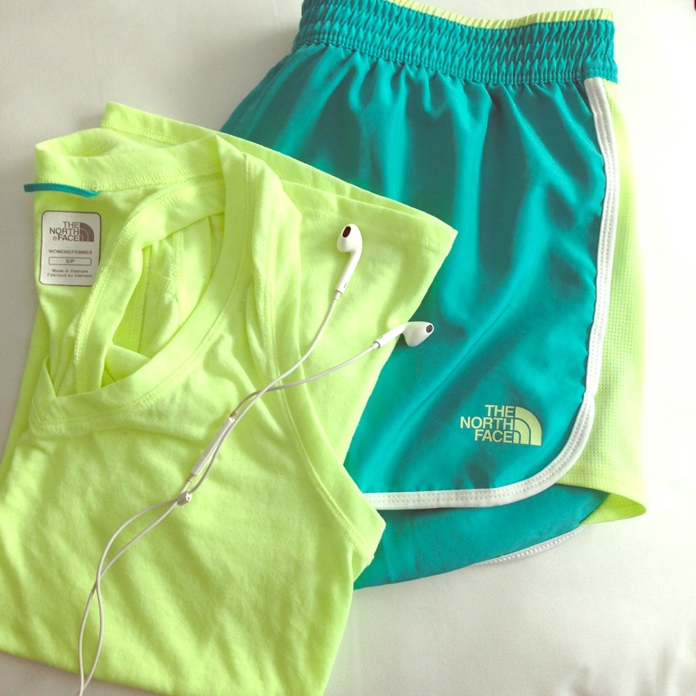 The North Face shorts and tank