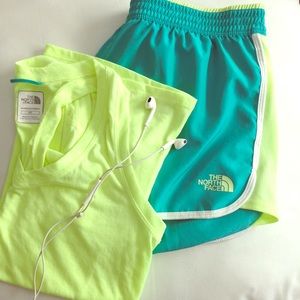 The North Face shorts and tank