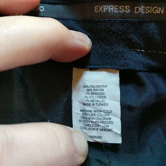 Express Design Studio Gray Plaid Pants - Picture 7 of 8