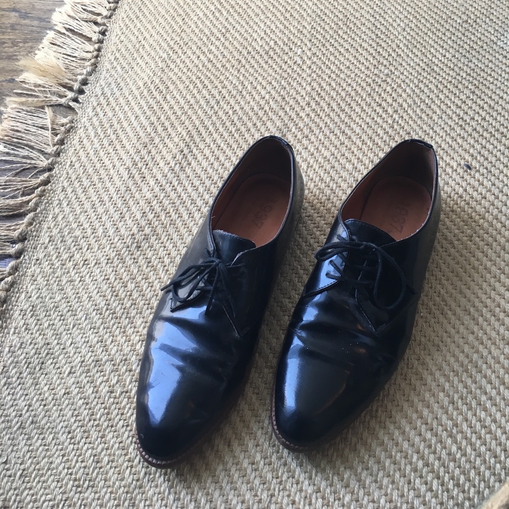 Madewell patent leather brogues size 9