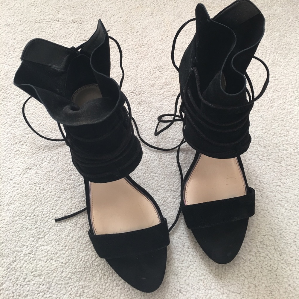 Jessica Simpson cocktail sandals/ sued