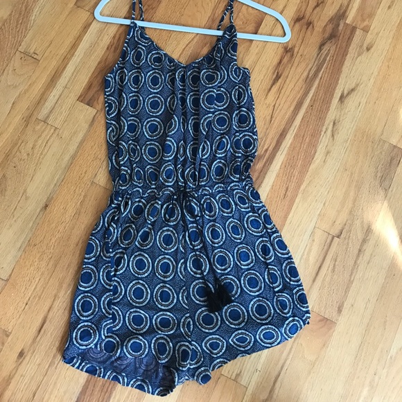 Navy patterned romper - Picture 2 of 4