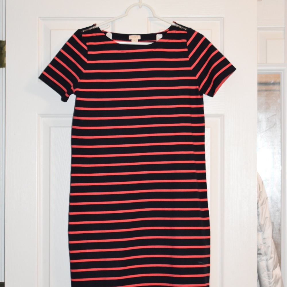 J Crew Striped Shift Dress