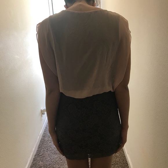 Fancy Light Pink and Grey Dress - Picture 2 of 3