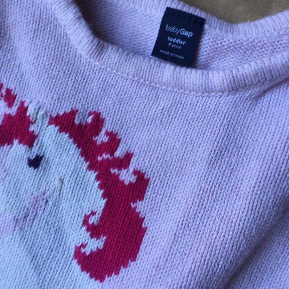 BABY GAP UNICORN KNIT SWEATER 4Y - Picture 2 of 3