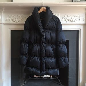 All Saints dark navy down jacket size 6
