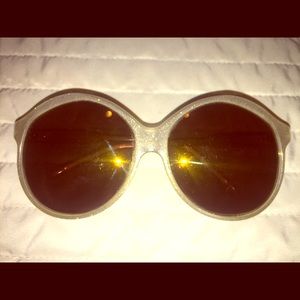 Dolce & Gabbana gold sparkle sunglasses oversized