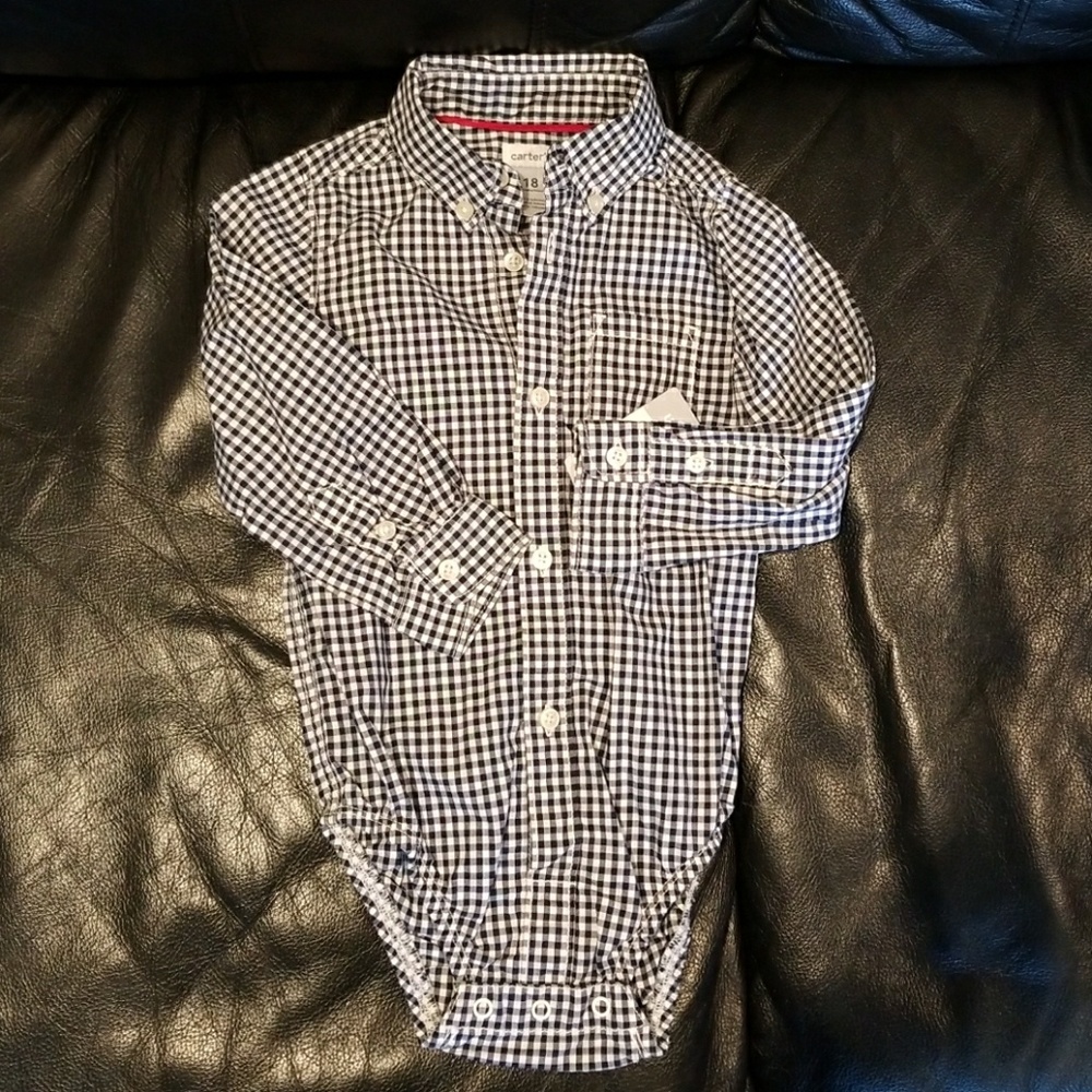 Carter's 18 Month Checkered Shirt/Onesie