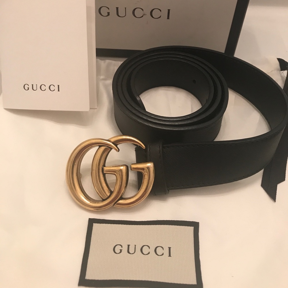 Authentic Gucci Double G Marmont Belt