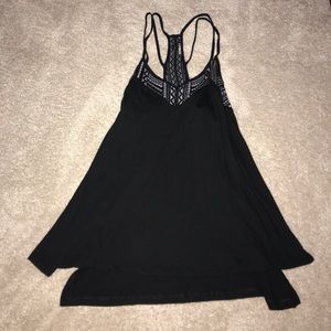 Black skinny strap tank