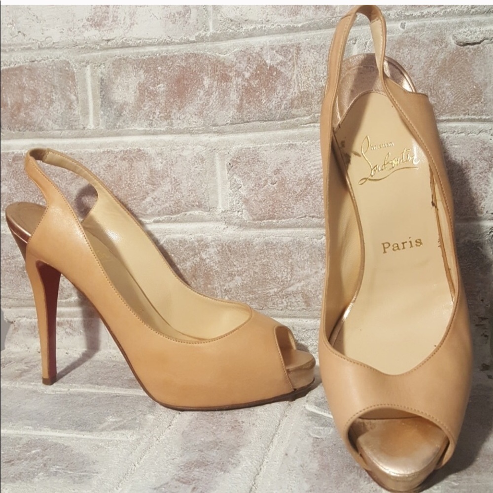 Authentic Christian Louboutin slingbacks
