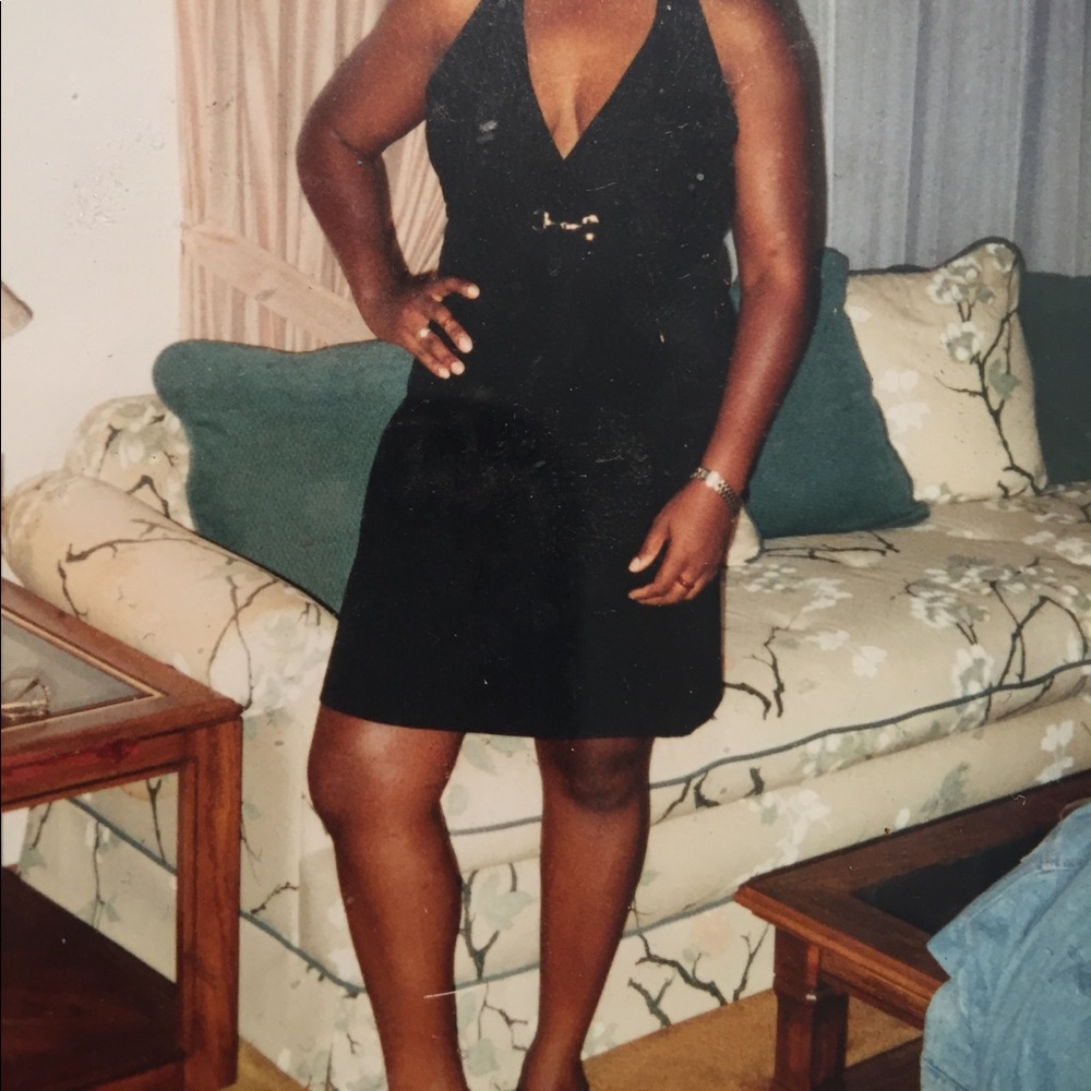 CASUAL CORNER RACER BACK BLACK DRESS