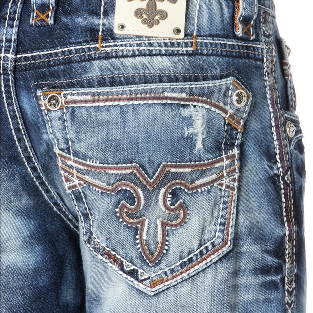 MEN'S ROCK REVIVAL JEANS FLANN ALT STRAIGHT