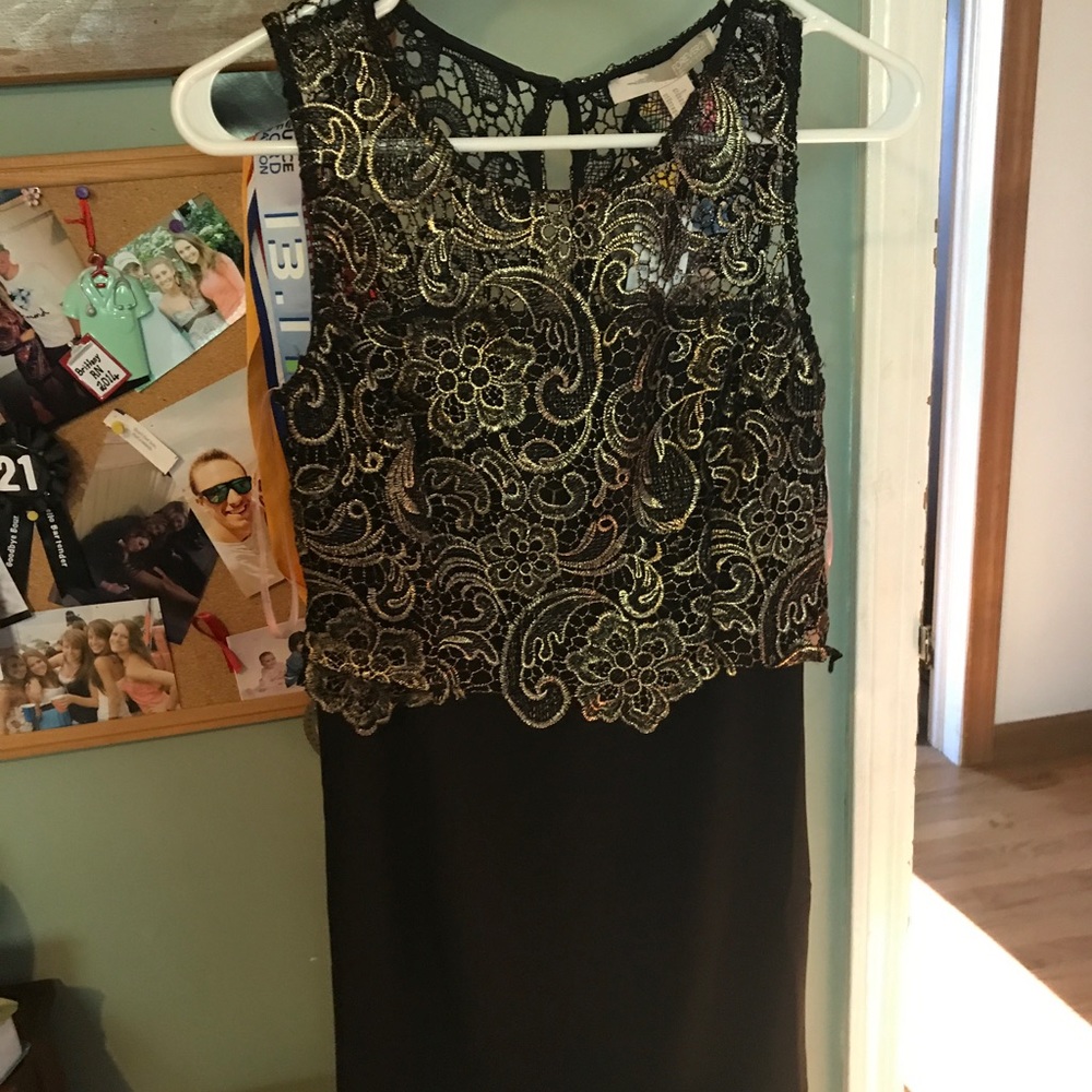 Forever 21 gold & black dress