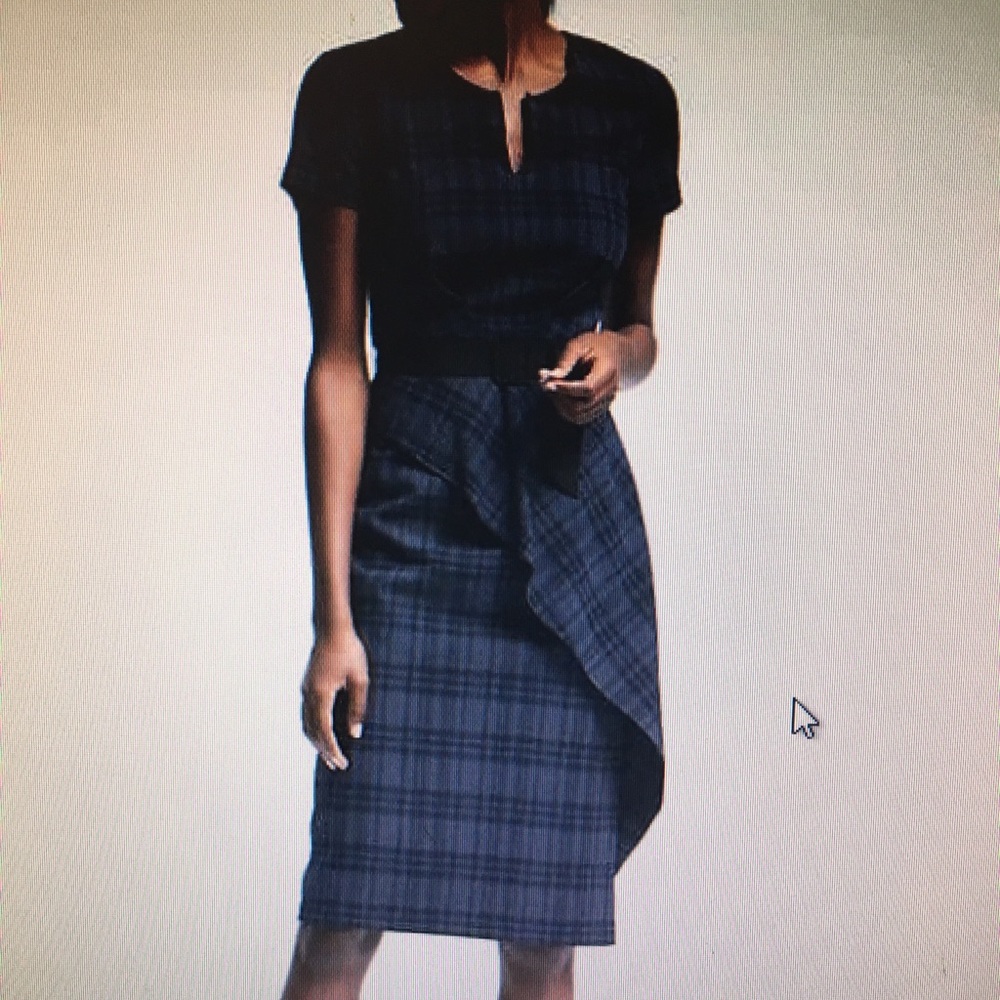 Banana republic maxi plaid dress w belt
