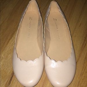 LC Lauren Conrad Scallop Nude Flats