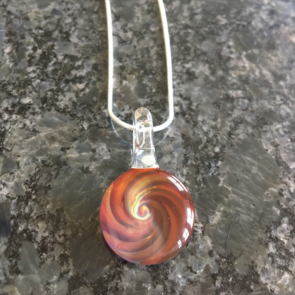 GREAT GIFT! 🎁 Handcrafted glass pendant necklace