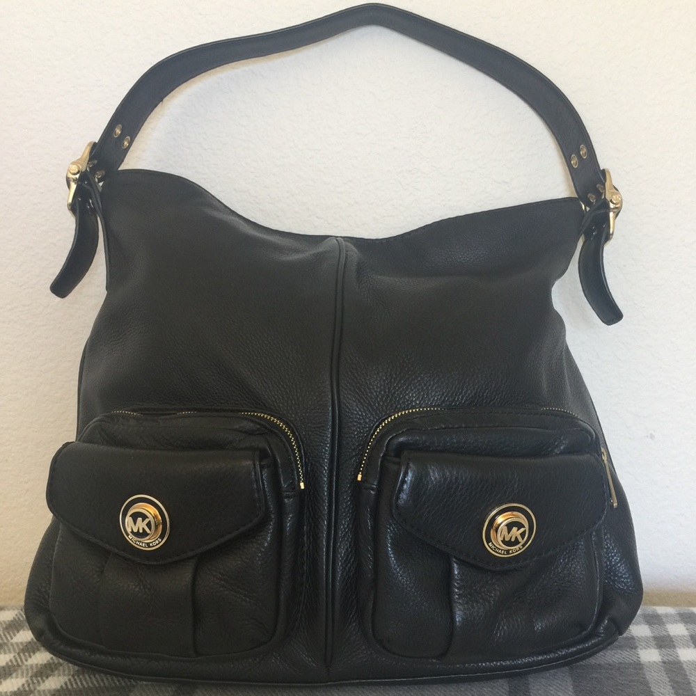 Michael Kors Black Leather Hobo