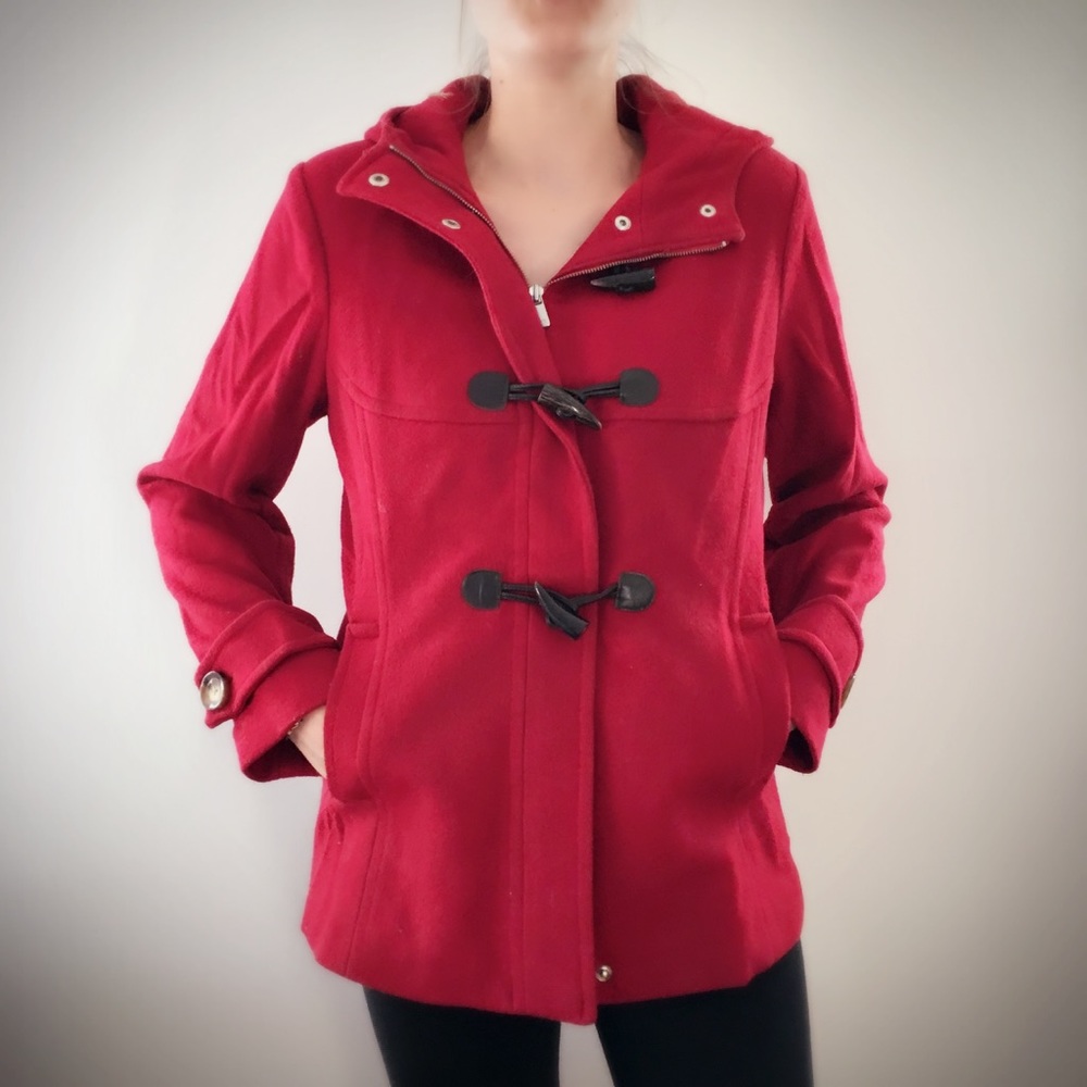 Michael Kors red toggle jacket