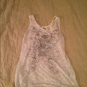 A sexy sweater tank...with a crocheted back.