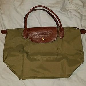 Longchamp olive green le pliage mini bag