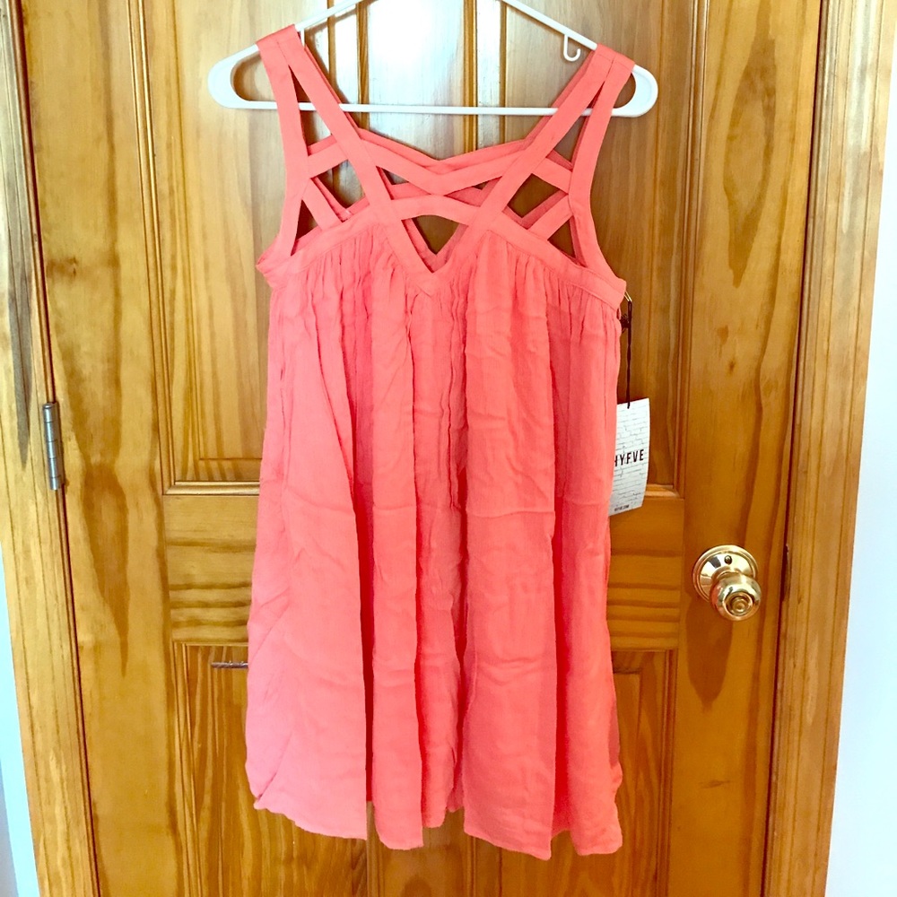 NWT. Peach colored trapeze dress.