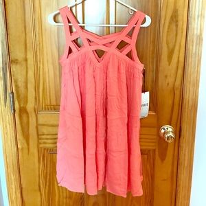 NWT. Peach colored trapeze dress.