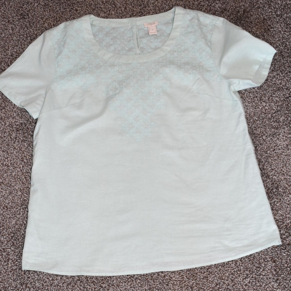 Mint J Crew Linen Top