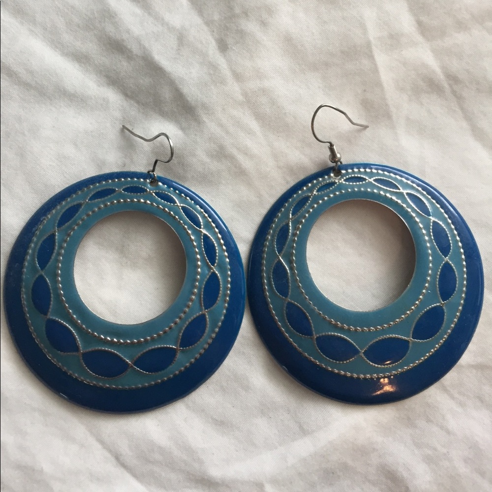 Fun blue earrings