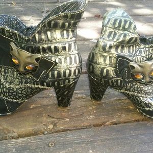 Irregular Choice Cat Ankle Boots Size Usa 7