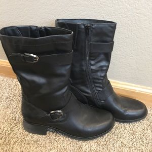 Style & CO. Mid calf Faux Leather Boots Size 8