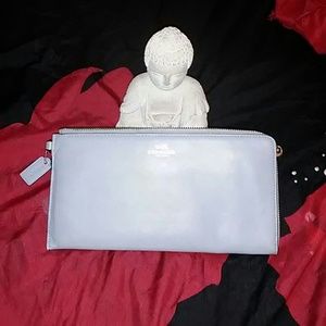 Coach Darcy leather cornflower clutch