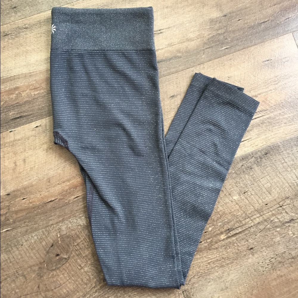 Athleta Shimmer Striped Tights - XS