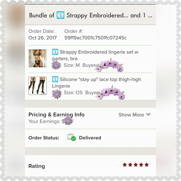 🆕 Silicone "stay up" lace top thigh-high Lingerie - Picture 4 of 4