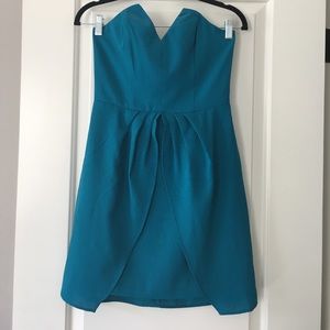 Keepsake Teal Strapless Dress