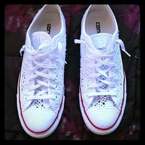 White Lace Women's Converse