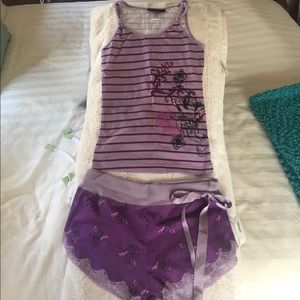 2 piece Pajama set- top w/boy shorts NWT