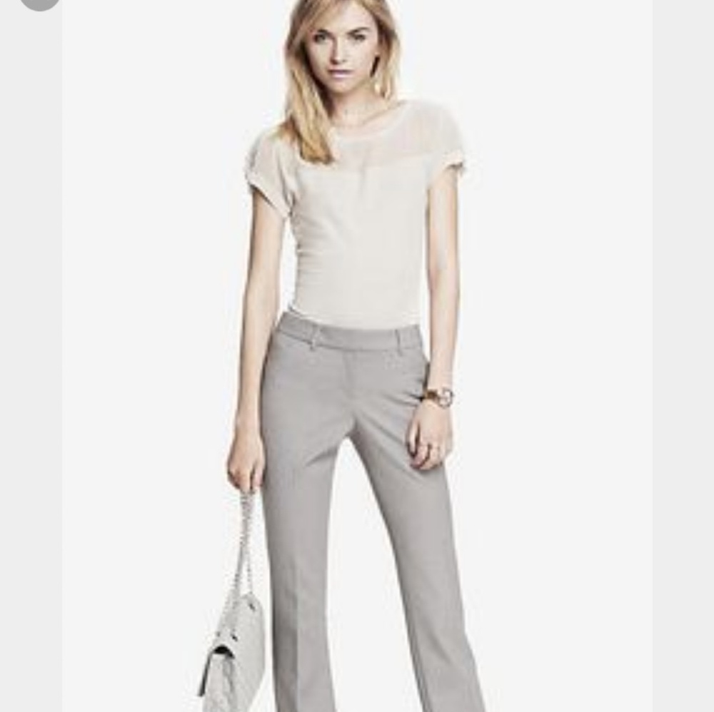 Express Design Studio Gray Editor Pants