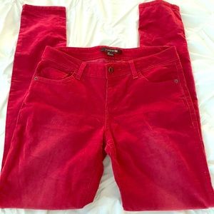 Red corduroy pants