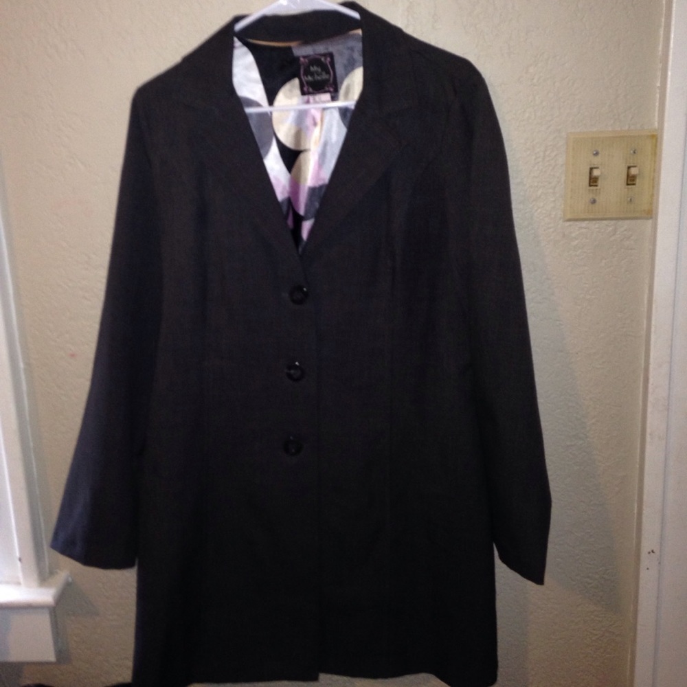 A My Michelle dark gray jacket. Very sophisticated