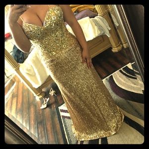 Splash All Gold Sequin Dress