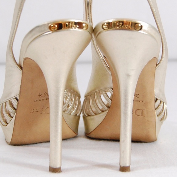 Dior "Whisper" Slingback Metallic Pumps - Picture 2 of 8
