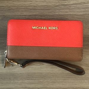 Michael Kors Saffiano Leather Smartphone Wristlet