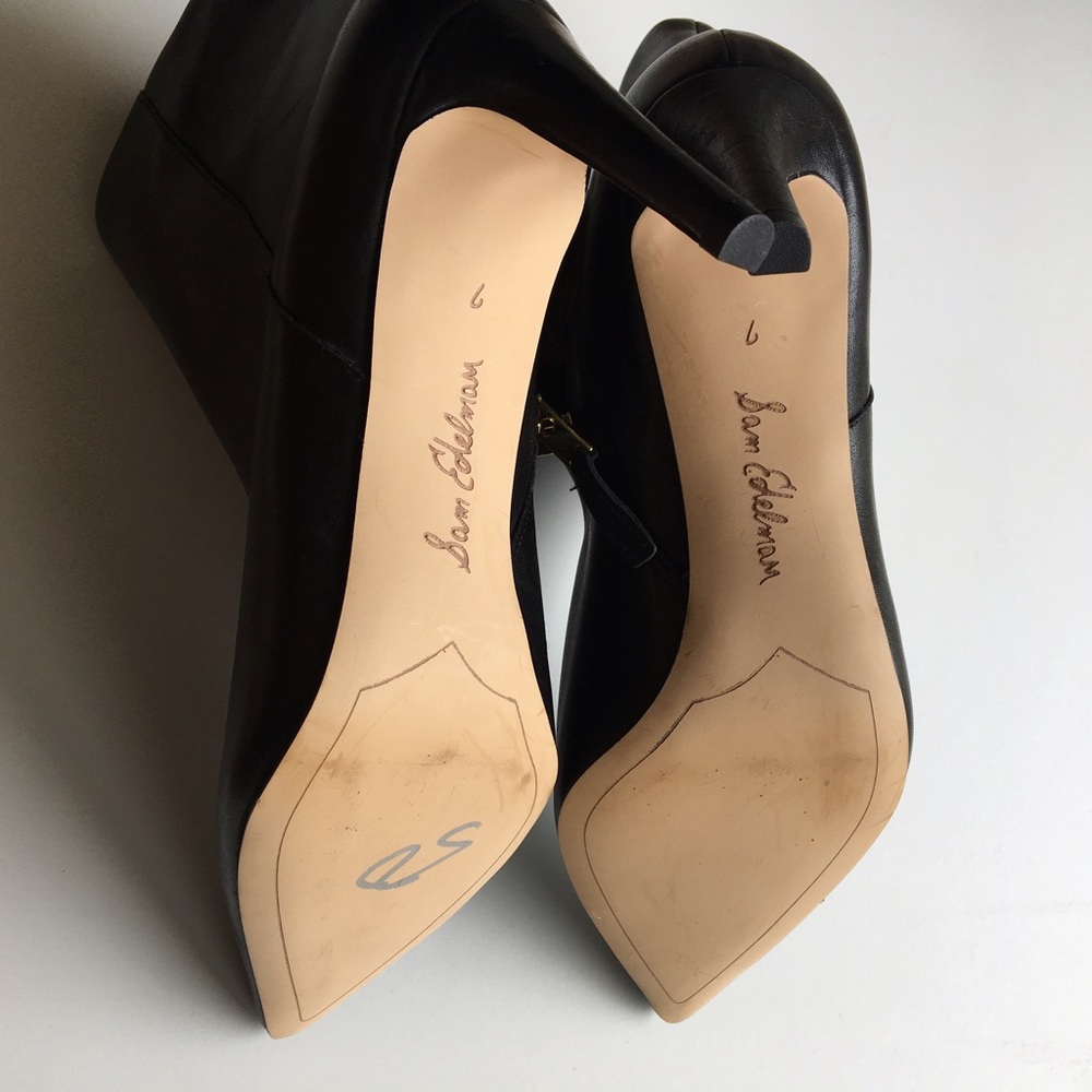 NWT Sam Edelman Karen Black Pointed Toe Ankle Boot