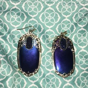 Kendra Scott Deva Earrings in black iridescent