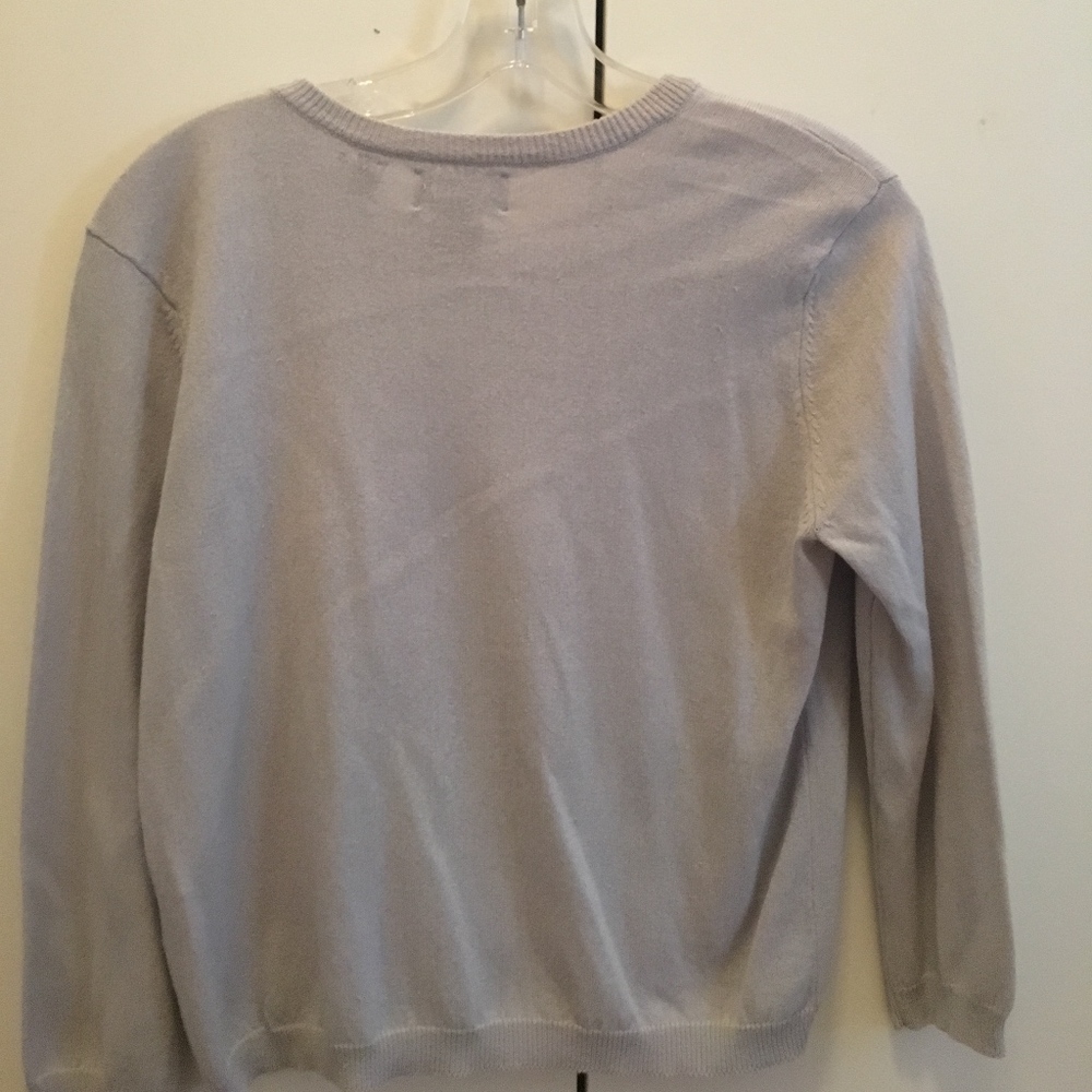 Grey Blue Button Down Sweater - image 2