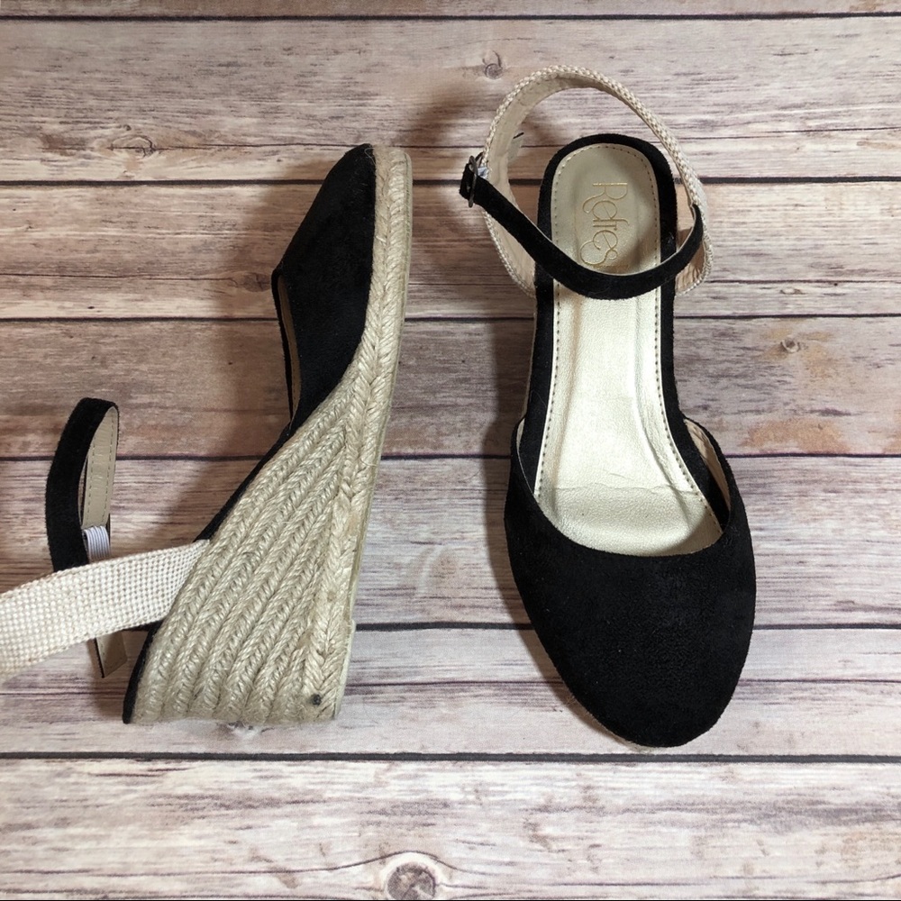 Lovely black espadrilles wedges